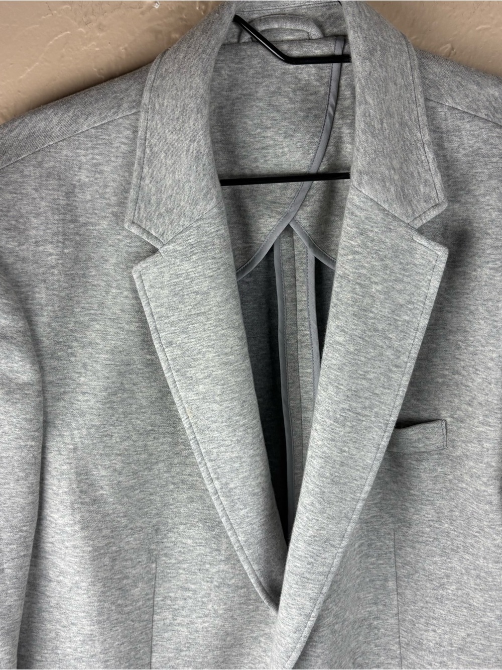 Artefact Light Gray Heathered Gray Knit Unstructured Blazer Jacket Mens Size XL - Picture 2 of 13